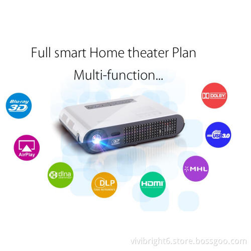 Vivibright 4K Android smart video projector 3D DLP mini full hd projector 1280*800p support 4K